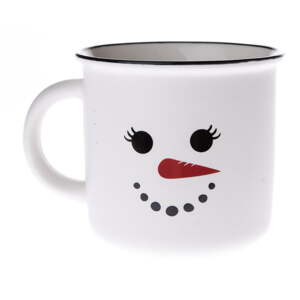 Biely porcelánový hrnček s vianočným motívom 380 ml Snowman – Dakls