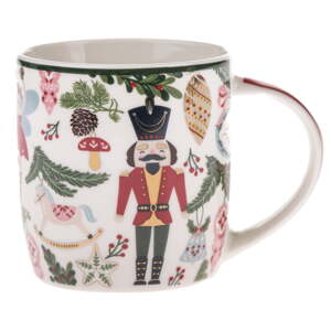 Biely porcelánový hrnček s vianočným motívom 370 ml – Dakls