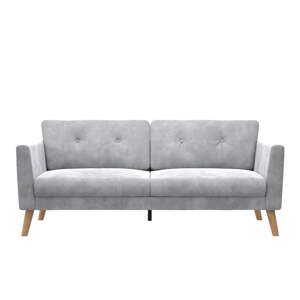 Svetlosivá zamatová pohovka 82 cm Gloria – CosmoLiving by Cosmopolitan