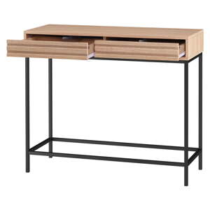 Konzolový stolík s doskou v dubovom dekore v prírodnej farbe 35x90 cm Celine – Støraa
