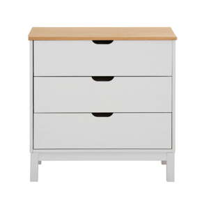 Biela nízka komoda z borovicového dreva 75x39 cm Post – Støraa