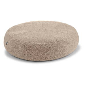 Béžový pelech pre psa z materiálu buklé ø 90 cm Senso Pouffe Greige M/L – MiaCara