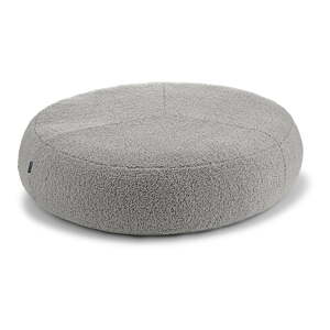 Sivý pelech pre psa z materiálu buklé ø 70 cm Senso Pouffe Pebble S/M – MiaCara
