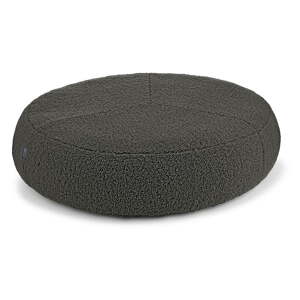 Tmavosivý pelech pre psa z materiálu buklé ø 90 cm Senso Pouffe Graphite M/L – MiaCara