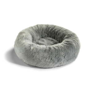 Sivý pelech pre domáceho maznáčika z umelej kožušiny ø 50 cm Lana Pebble/Heather Grey – MiaCara