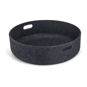 Úložný látkový košík ø 46x12 cm Cesto Black – MiaCara