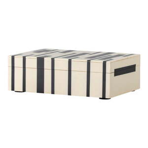 Krémovobiely dekoratívny polyresinový úložný box 20x13x6,5 cm Shika – Bloomingville