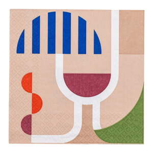 Papierové obrúsky v súprave 20 ks Wine – Bloomingville