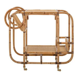 Ratanový servírovací stolík na kolieskach 46x87 cm Pucca – Bloomingville