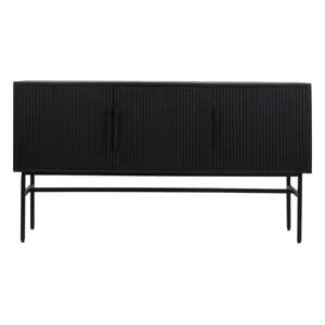Čierna nízka komoda z mangového dreva 150x80 cm Abage – Light & Living