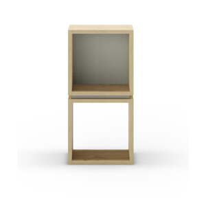 Zelená/v prírodnej farbe knižnica v dekore duba 32x66 cm Lofty – Marckeric