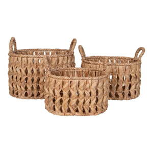 Košíky v súprave 3 ks z vodného hyacintu 46x36x30 cm Balerma – House Nordic