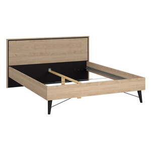 Dvojlôžková posteľ v dekore duba 180x200 cm v prírodnej farbe Ry – Tvilum