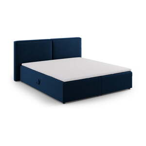 Tmavomodrá boxspring posteľ s úložným priestorom 180x200 cm Arendal – Cosmopolitan Design