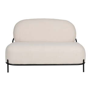 Krémovobiela pohovka z textílie buklé 125 cm Polly – White Label