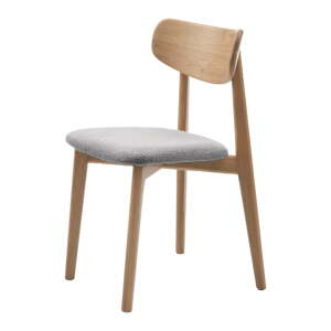 Svetlosivá/v prírodnej farbe jedálenská stolička Elim – Unique Furniture