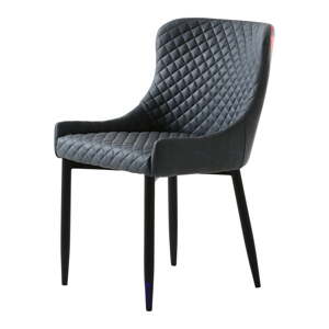 Tmavosivá jedálenská stolička z imitácie kože Ottowa – Unique Furniture