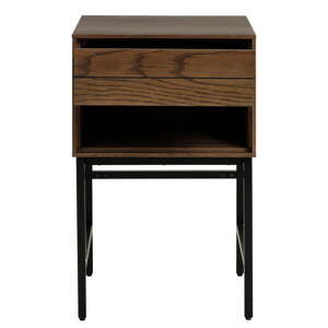 Odkladací stolík s doskou v dubovom dekore 40x45 cm Modica – Unique Furniture