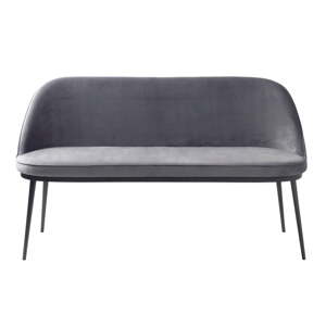 Sivá zamatová pohovka 144 cm Gain – Unique Furniture