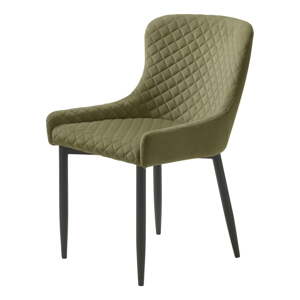Khaki zamatová jedálenská stolička Ottowa – Unique Furniture