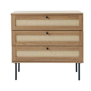 Nízka komoda v dekore duba v prírodnej farbe 80x75 cm Pensacola – Unique Furniture