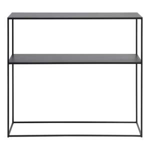Čierny kovový konzolový stolík 35x90 cm Pebble – Unique Furniture