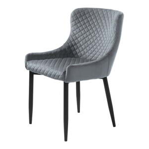 Sivá zamatová jedálenská stolička Ottowa – Unique Furniture