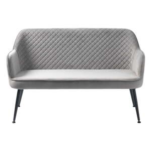 Svetlosivá zamatová pohovka 129 cm Berrie – Unique Furniture