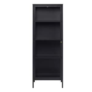 Čierna kovová vitrína 58x160 cm Carmel – Unique Furniture