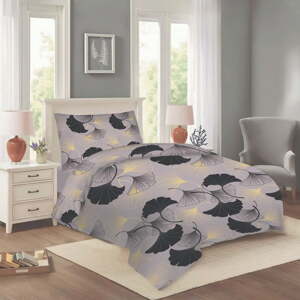 Sivé bavlnené obliečky na jednolôžko 140x200 cm Jess – Cotton House