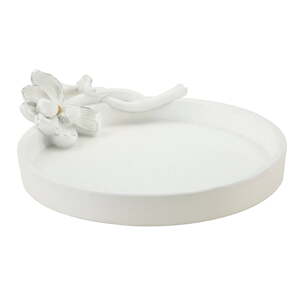 Dekoratívna tácka z polyresínu ø 21 cm Magnolia – Mauro Ferretti