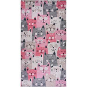 Ružový detský koberec 160x230 cm Silly Cats – Vitaus