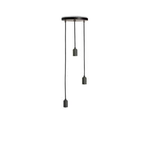 Tmavosivé závesné svietidlo so stmievačom ø 25 cm Triple Pendant – tala