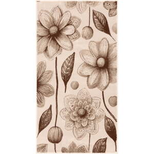 Béžový detský koberec 80x150 cm Daisies Dark Beige – FD