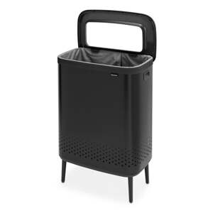 Matne čierny kovový kôš na bielizeň 90 l Bo Hi – Brabantia