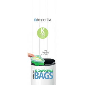 Kompostovateľné vrecia na odpadky v súprave 10 ks 10 l PerfectFit K – Brabantia