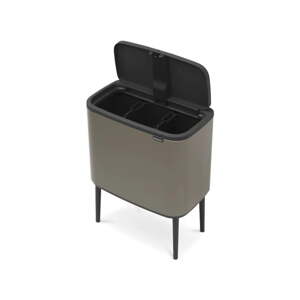 Sivý oceľový odpadkový kôš na triedený odpad/dotykový 33 l Bo Touch Bin – Brabantia