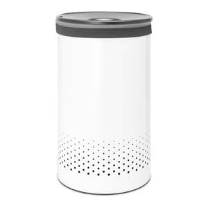 Biely kovový kôš na bielizeň 60 l – Brabantia