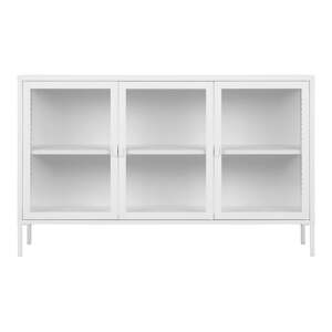 Biela kovová vitrína 140x85 cm Brisbane – House Nordic