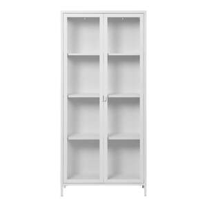 Biela kovová vitrína 80x175 cm Brisbane – House Nordic