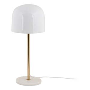 Biela stolová lampa s kovovým tienidlom (výška  50 cm) Manta – Leitmotiv