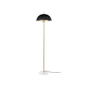 Čierna/v zlatej farbe stojacia lampa s kovovým tienidlom (výška  154 cm) Waved – Leitmotiv
