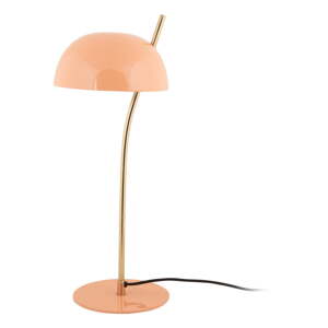Stolová lampa v lososovej farbe s kovovým tienidlom (výška  55 cm) Vivo – Leitmotiv