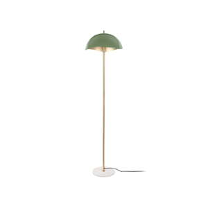 Zelená/v zlatej farbe stojacia lampa s kovovým tienidlom (výška  154 cm) Waved – Leitmotiv
