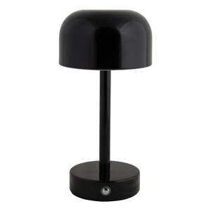 Čierna LED stolová lampa s kovovým tienidlom (výška  24,5 cm) James – Leitmotiv