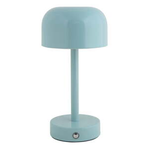 Svetlomodrá LED stolová lampa s kovovým tienidlom (výška  24,5 cm) James – Leitmotiv