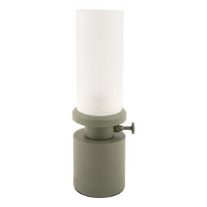 Khaki LED stolová lampa so stmievačom s kovovým tienidlom/so skleneným tienidlom (výška  29,5 cm) Camp – Leitmotiv