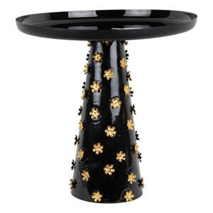 Kovový okrúhly odkladací stolík ø 50 cm Golden Flowers – Leitmotiv