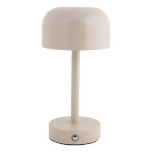 Krémovobiela LED stolová lampa s kovovým tienidlom (výška  24,5 cm) James – Leitmotiv