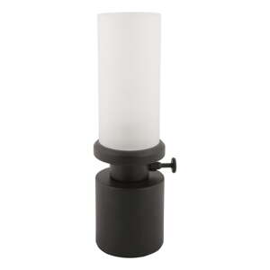 Čierna LED stolová lampa so stmievačom s kovovým tienidlom/so skleneným tienidlom (výška  29,5 cm) Camp – Leitmotiv